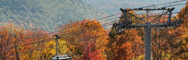 The Northwoods Gondola with fall foliage